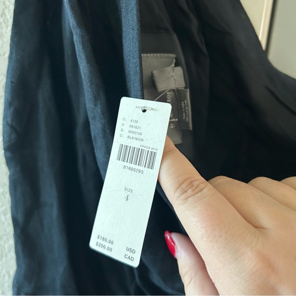 NWT By Anthropologie One-Shoulder Linen Dress - Picture 5 of 5